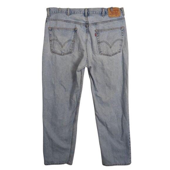 Levis 550 Relaxed Fit Light Wash Denim Jeans 40x32 Mens Vintage 1990s - Picture 3 of 15